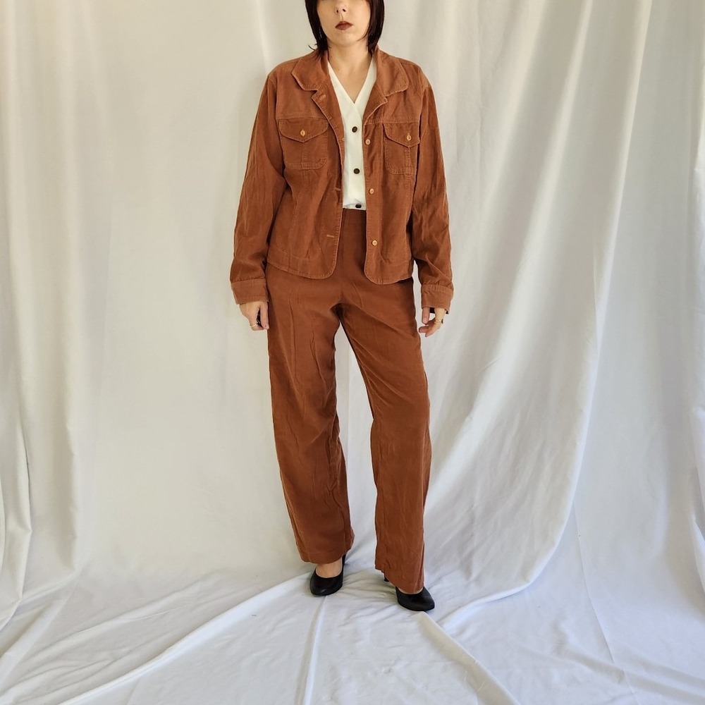 90s(?) Home‎ Made Corduroy Jacket and Pants Set